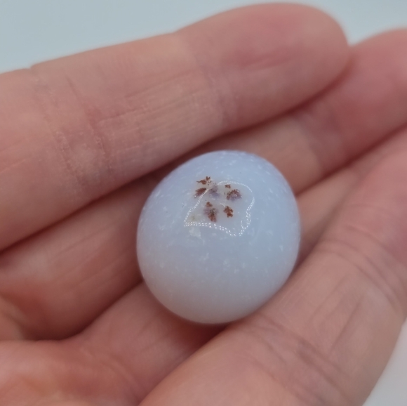 Dentritic Agate Blue White Crystal Tumble Stone - Picture 3 of 4